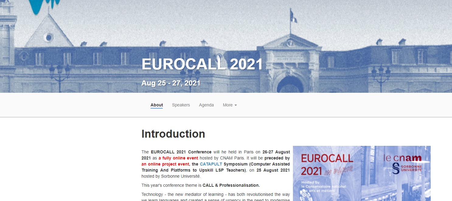 Free publication: CALL and professionalisation: short papers from EUROCALL 2021 conference